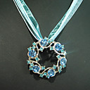 Beautiful Blue pendant With The Sky Bule Crystal And Flower Design (HLD011)