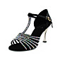  High Quality Performance Latin Dance Shoes Satin Upper With Crystal for Women