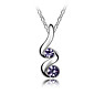 Alloy and Crystal Attractive Design Platinum Plated Necklace
