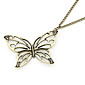Antique Copper Hollow-Out Butterfly Necklace