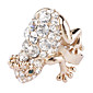 bling bling strass stile anello tempestato di rana
